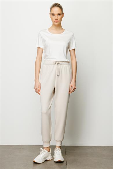 Elastan Kemerli Sweat Pantolon