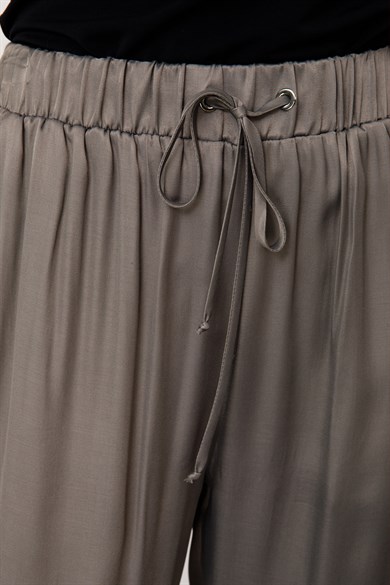 Elastan Kemerli Vıskon Pantolon