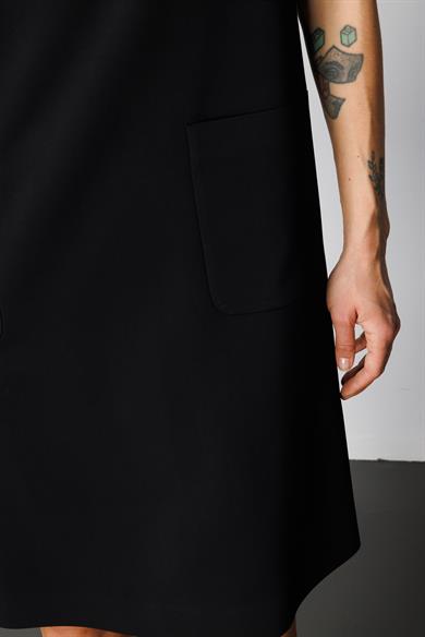 Fularlı Cepli Elbise