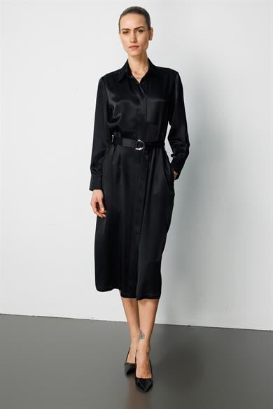 Gizli Pat Kemerli Elbise