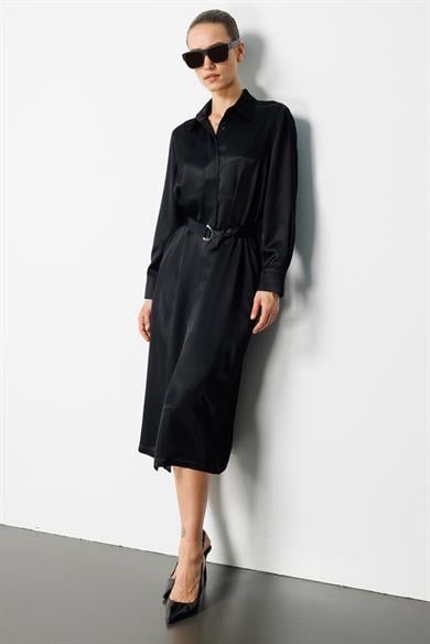 Gizli Pat Kemerli Elbise