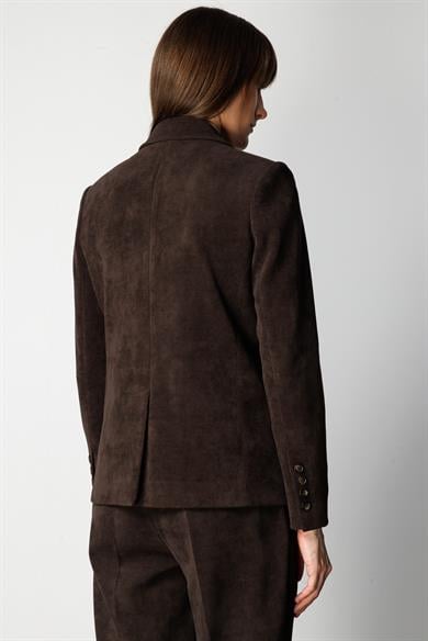 İki Düğme Kadife Ceket