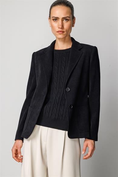 İki Düğme Kadife Ceket