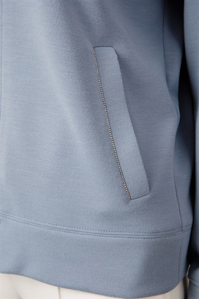 Kapüşonlu Önü Fermuarlı Sweat