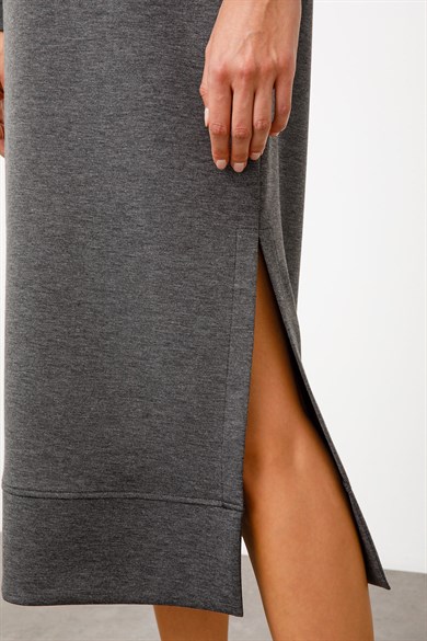 Kapüşonlu Sweat Elbise
