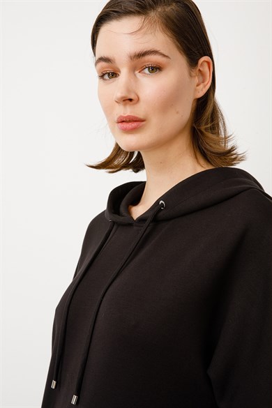 Kapüşonlu Sweat Elbise