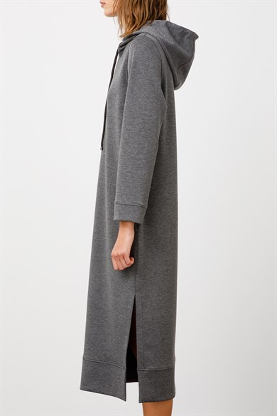 Kapüşonlu Sweat Elbise