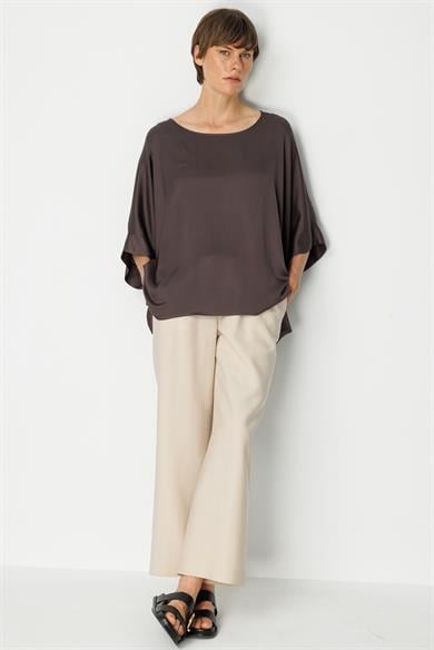 Kayık Yaka Oversize Bluz