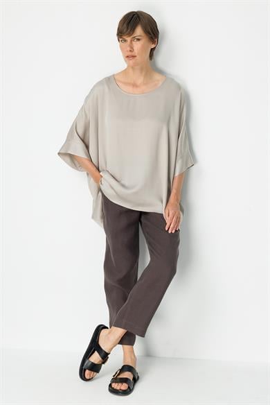 Kayık Yaka Oversize Bluz