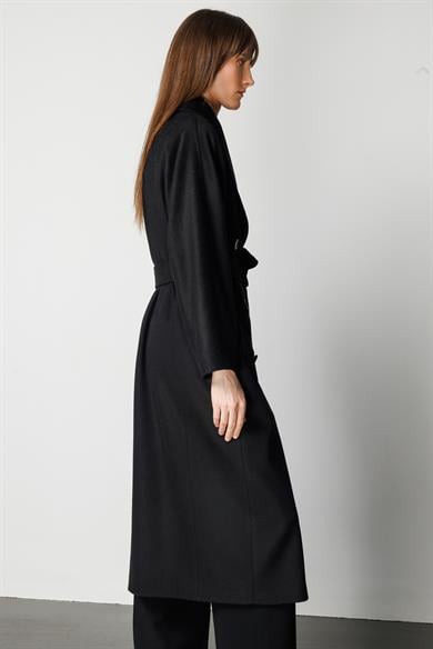 Kruvaze Uzun Kemerli Manto