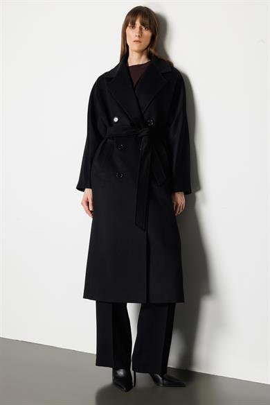 Kruvaze Uzun Kemerli Manto