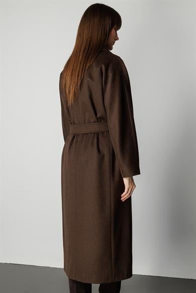 Kruvaze Uzun Kemerli Manto