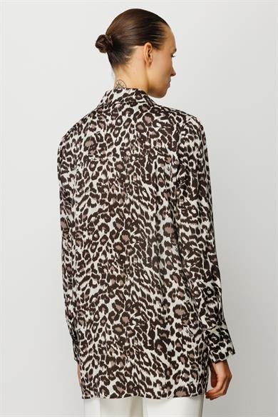 Leopar Desen Gömlek
