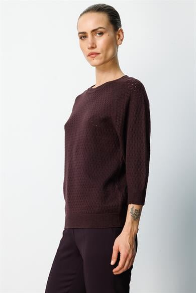 Nopeli O Yaka Truvakar Kol Triko