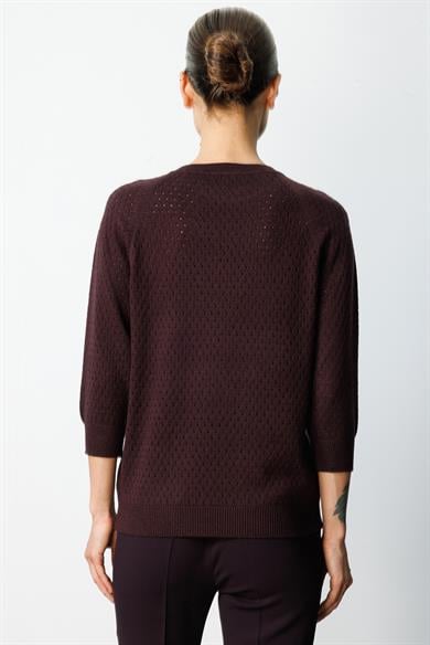 Nopeli O Yaka Truvakar Kol Triko