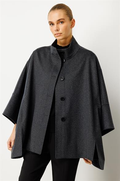 Önden Düğmeli Oversize Kaban