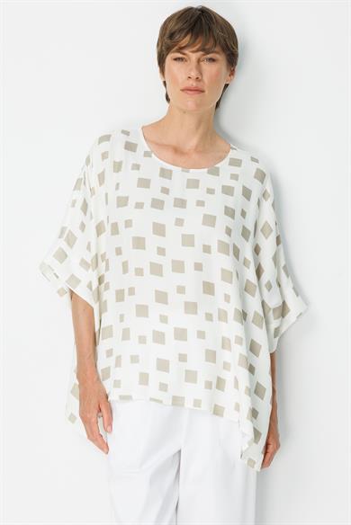 Oversize Kayık Yaka Bluz