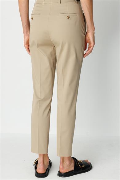 Slim Fit Yırtmaçlı Koton Pantolon
