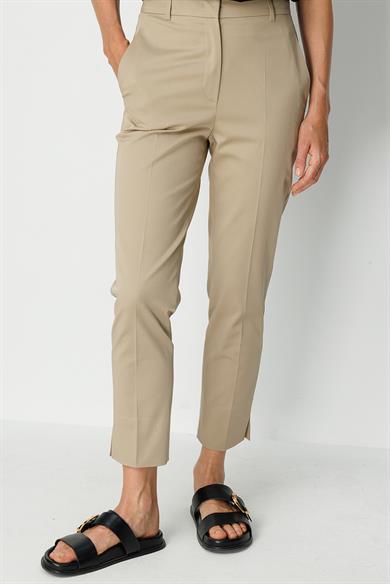 Slim Fit Yırtmaçlı Koton Pantolon