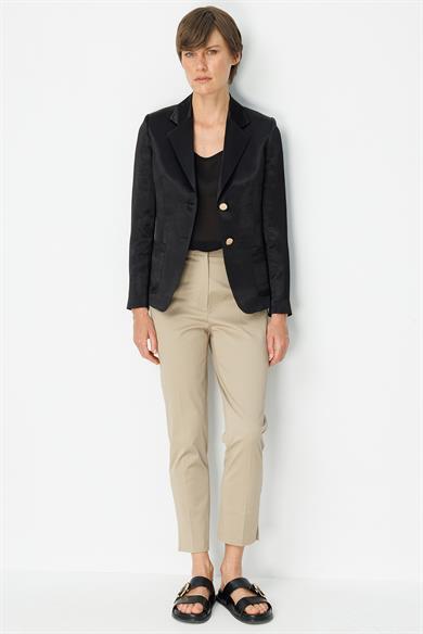 Slim Fit Yırtmaçlı Koton Pantolon