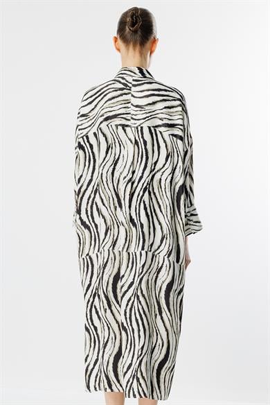 Zebra Desen Gömlek Elbise