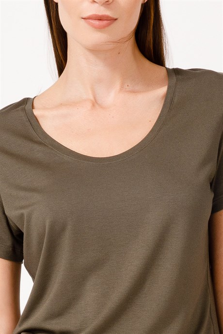 U Yaka Yarım Kol Tshirt