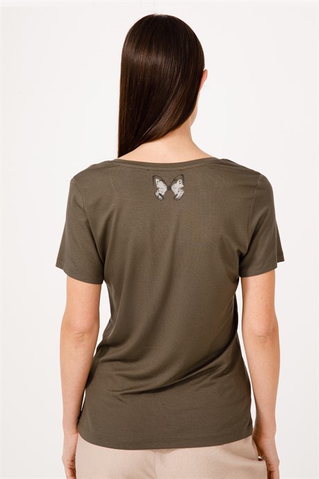 U Yaka Yarım Kol Tshirt