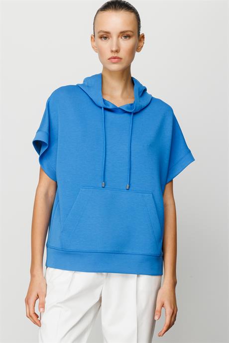 Yarım Kol Kapüşonlu Sweat