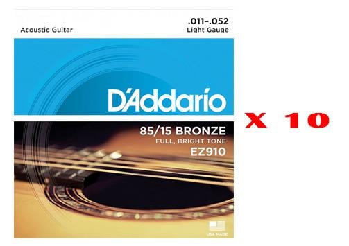 (10 LU SET) AKUSTİK GİTAR TEL SETİ, 85/15 BRONZE,