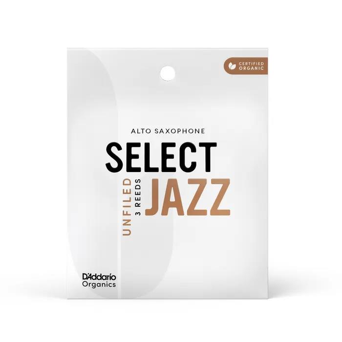 D'Addario Organics Select Jazz Unfiled Alto Saksafon Kamışı - 3 Soft (3'lü Kutu)