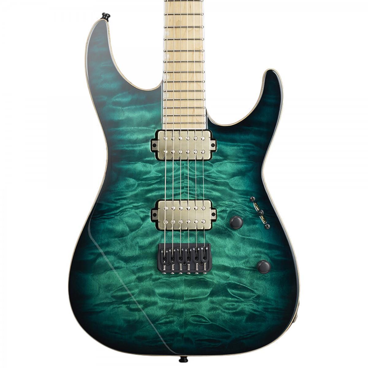 ESP E-II M-II NT Black Turquoise Burst Elektro Gitar