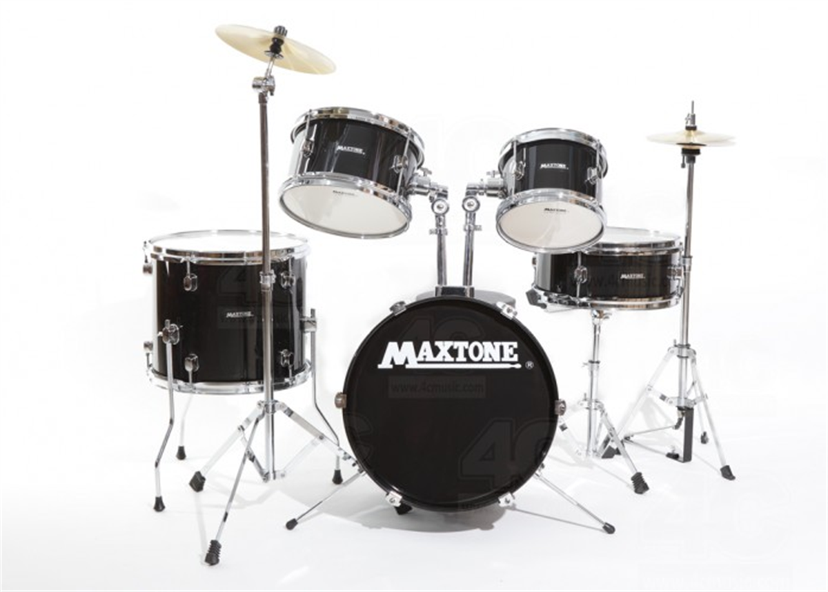 MAXTONE JUNIOR DAVUL SET 5 PCS SİYAH + ZİL VE TABURE