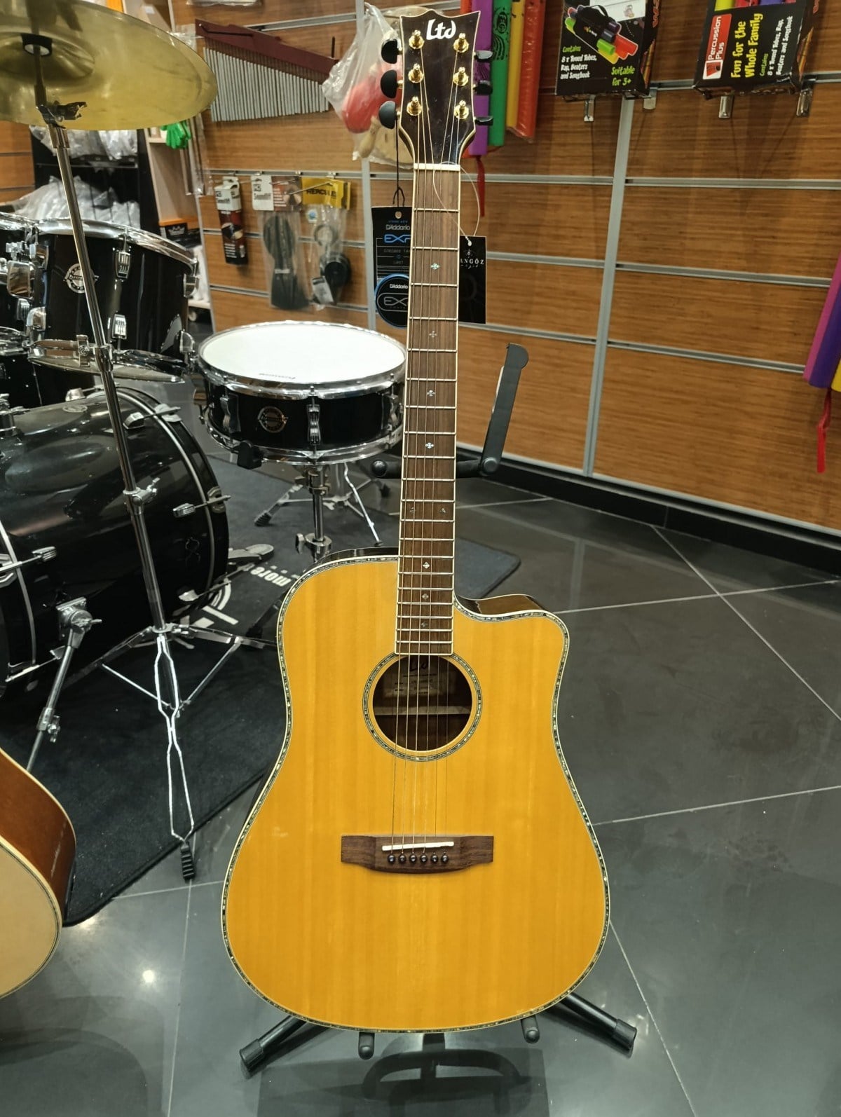 Outlet - ESP LTD D-430E Natural Elektro Akustik Gitar