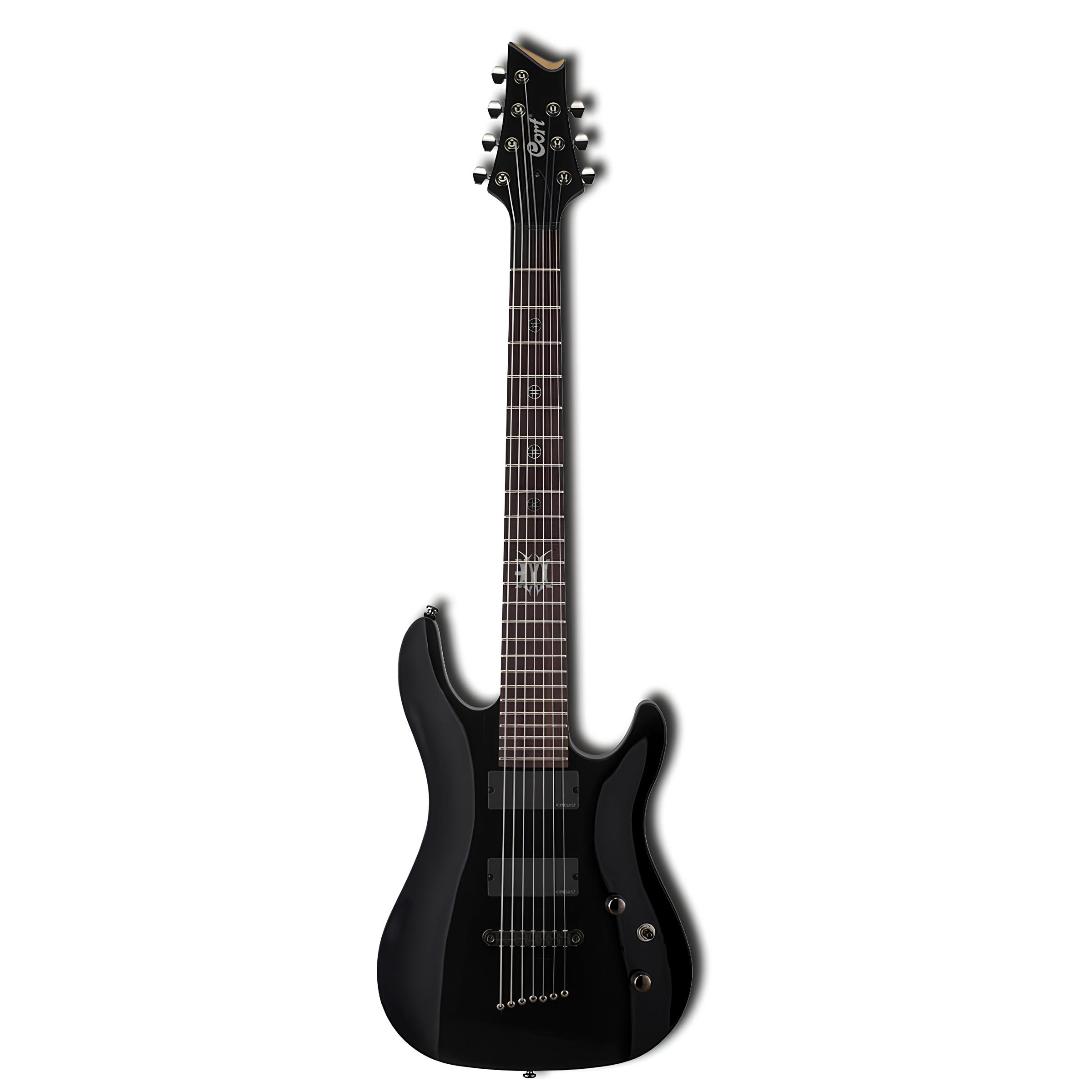 Cort EVLK57BBK 7 Telli Elektro Gitar Siyah Emg Manyetik