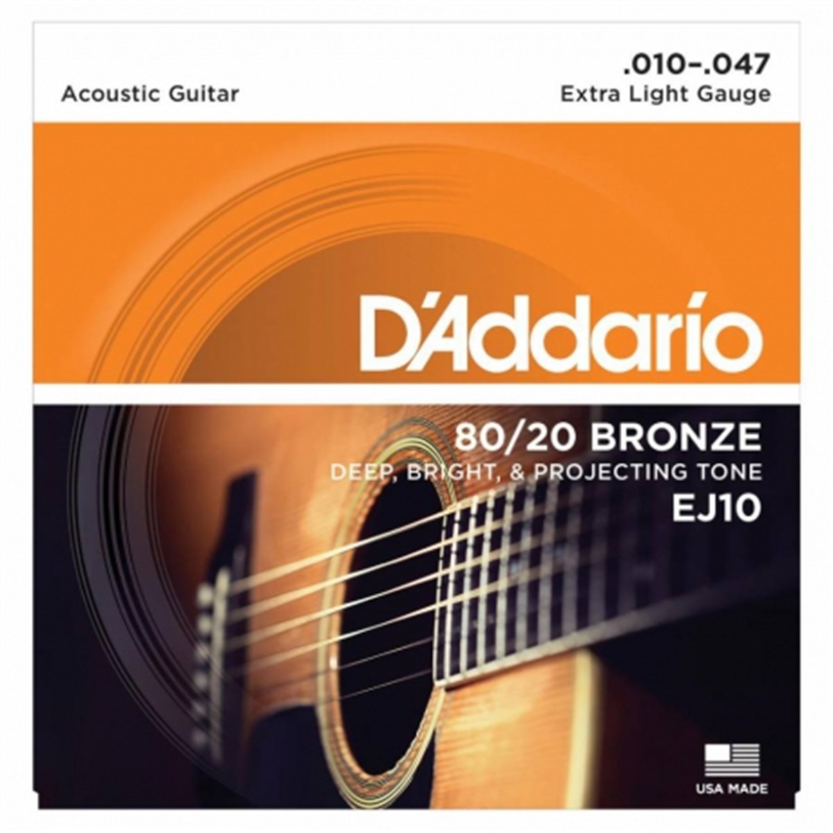 DADDARIO EJ10 80/20 Bronze Akustik Gitar Teli (10-47)