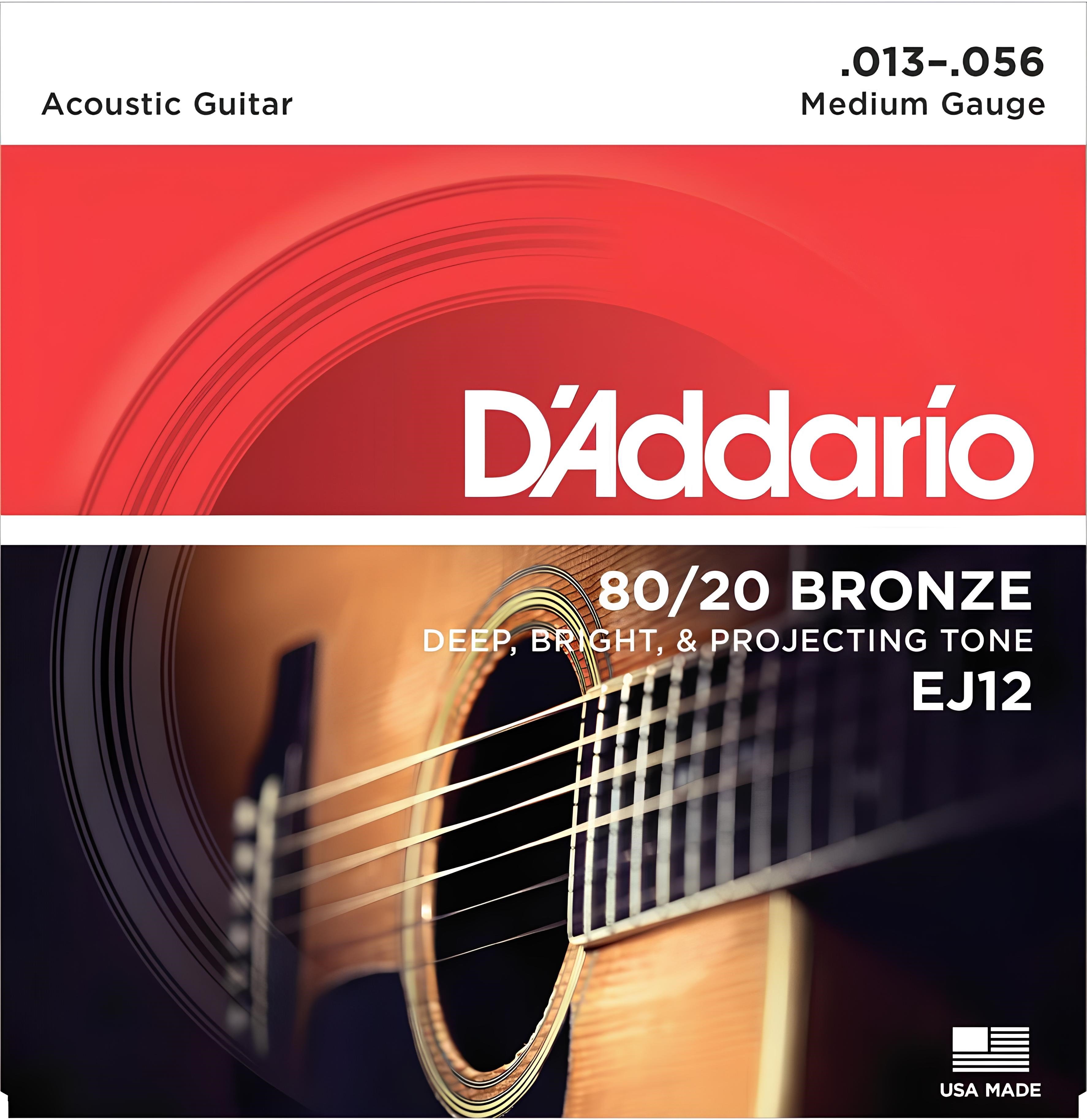 DADDARIO EJ12 AKUSTİK GİTAR TEL SETİ (80/20)