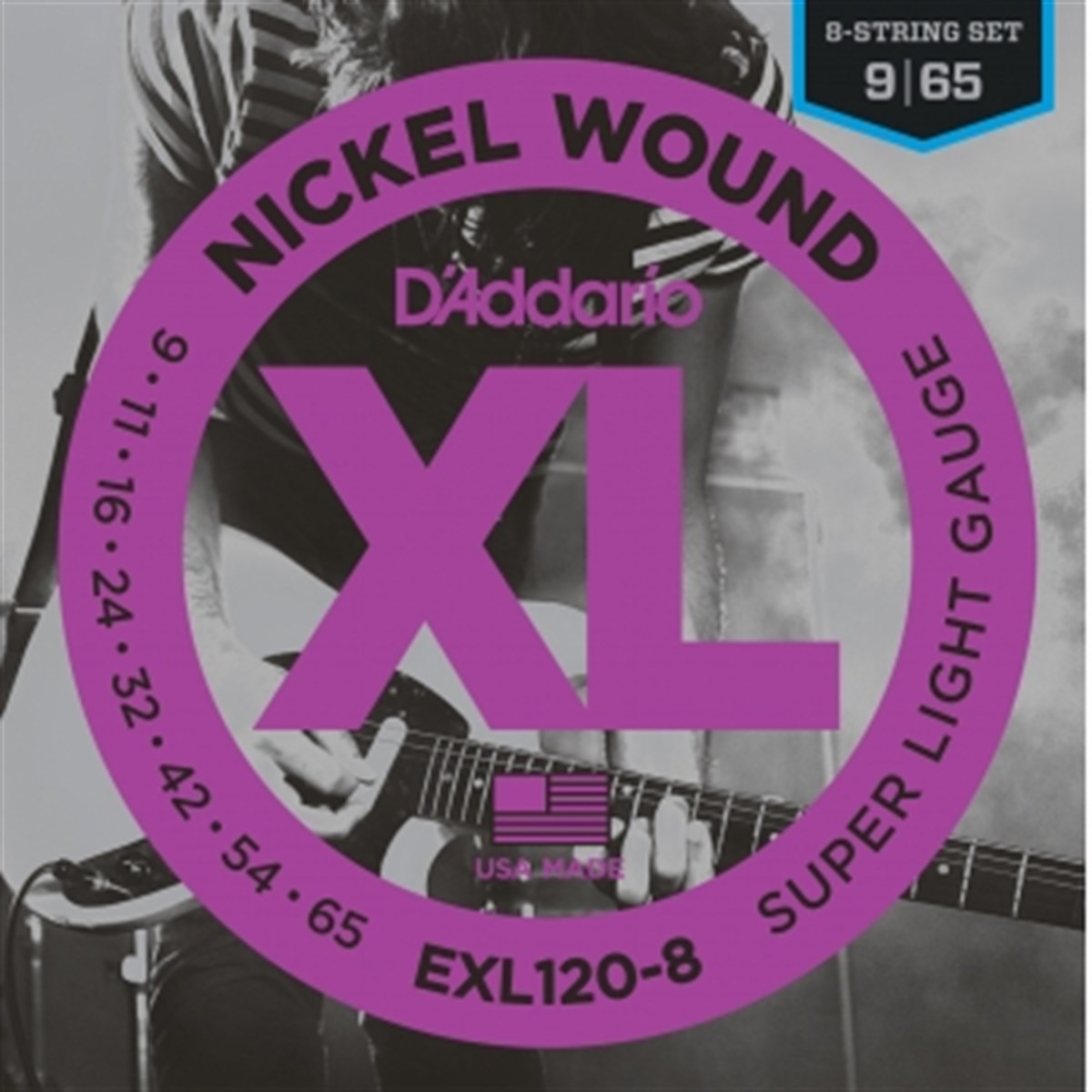 DADDARIO EXL120-8 ELEKTRO GİTAR TEL SETİ  9-65