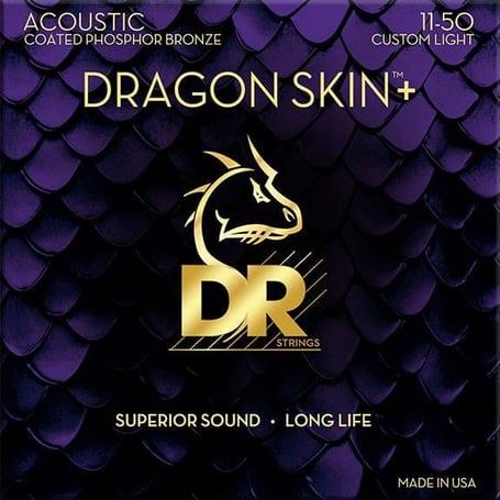 DR Dragon Skin+ Uzun Ömürlü Akustik Gitar 0,11 Takım Tel