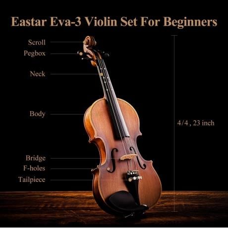 Eastar EVA-3 4/4 Keman Seti (Natural)