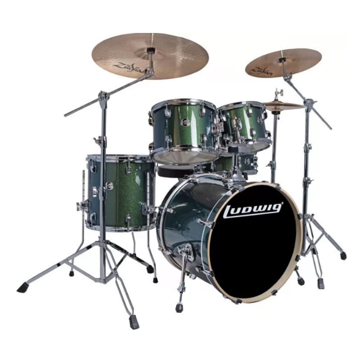 Ludwig Element Evolution Emerald Green Sparkle Bateri Seti