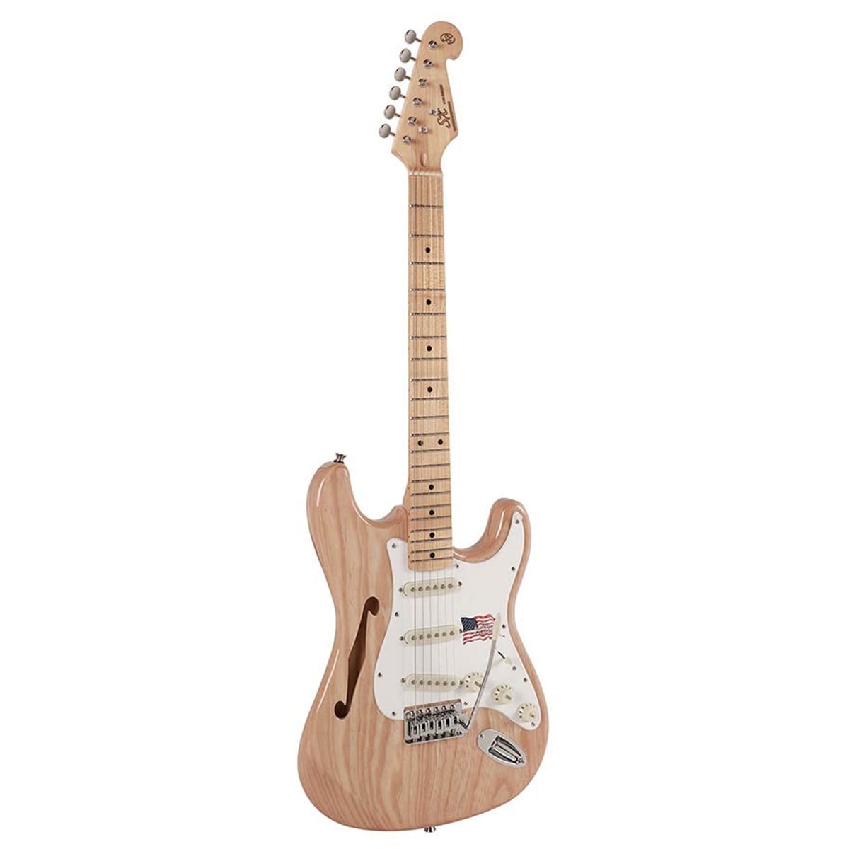 SX SST/ASH/H/NA Hollow Body Elektro Gitar (Natural) Kılıf+Pena