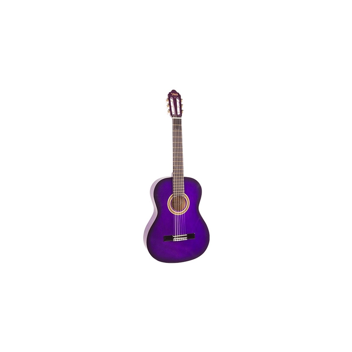 Valencia VC102TPPS (8-10 yaş grubu) Mor 1/2 Klasik Gitar (Kılıf+Pena)