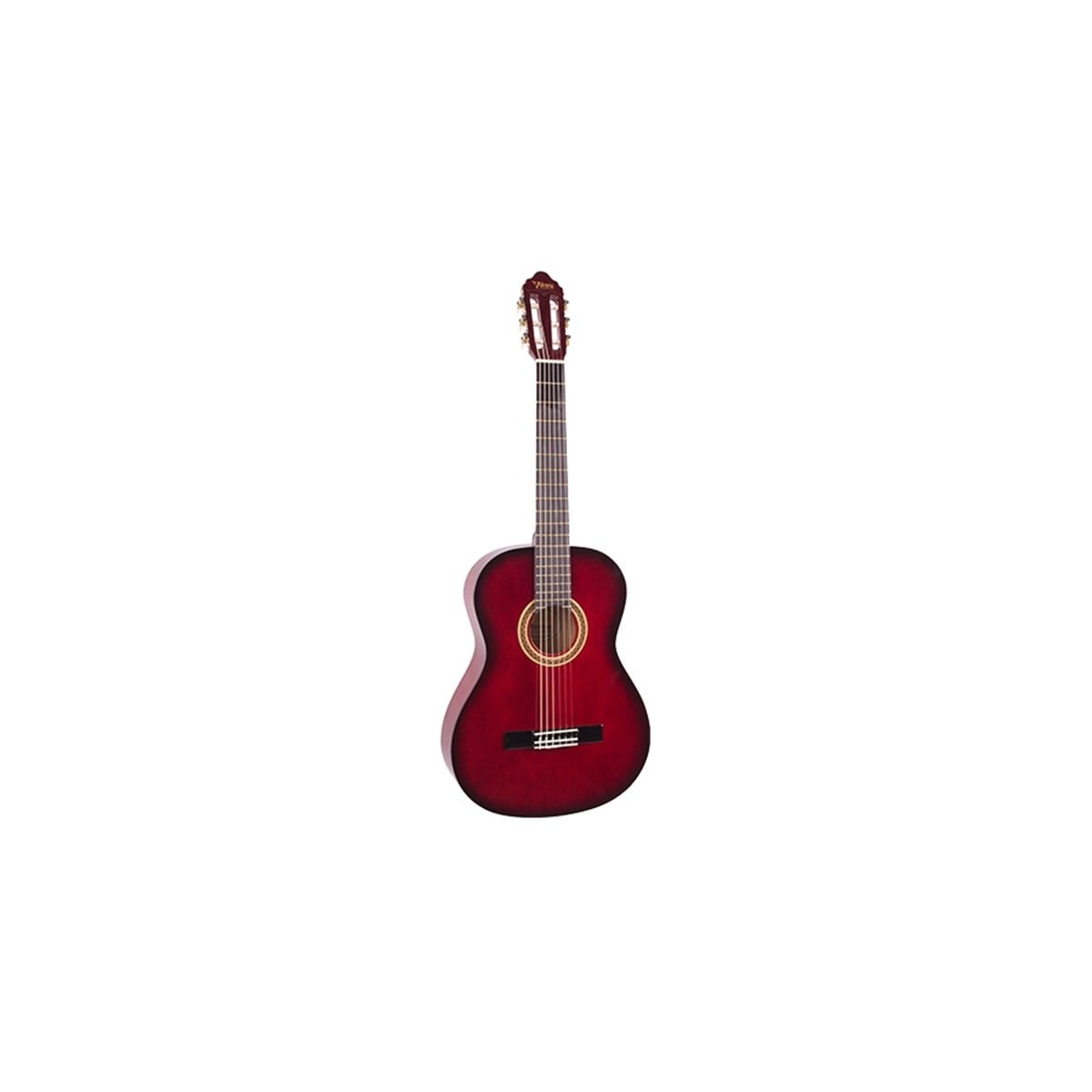 Valencia VC102TRDS (8-10 yaş grubu) Kırmızı 1/2 Klasik Gitar  (Kılıf+Pena)