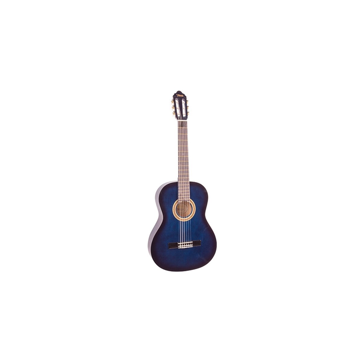 Valencia VC104TBUS 4/4 Klasik Gitar Mavi Sap Çelikli (Kılıf+Pena)