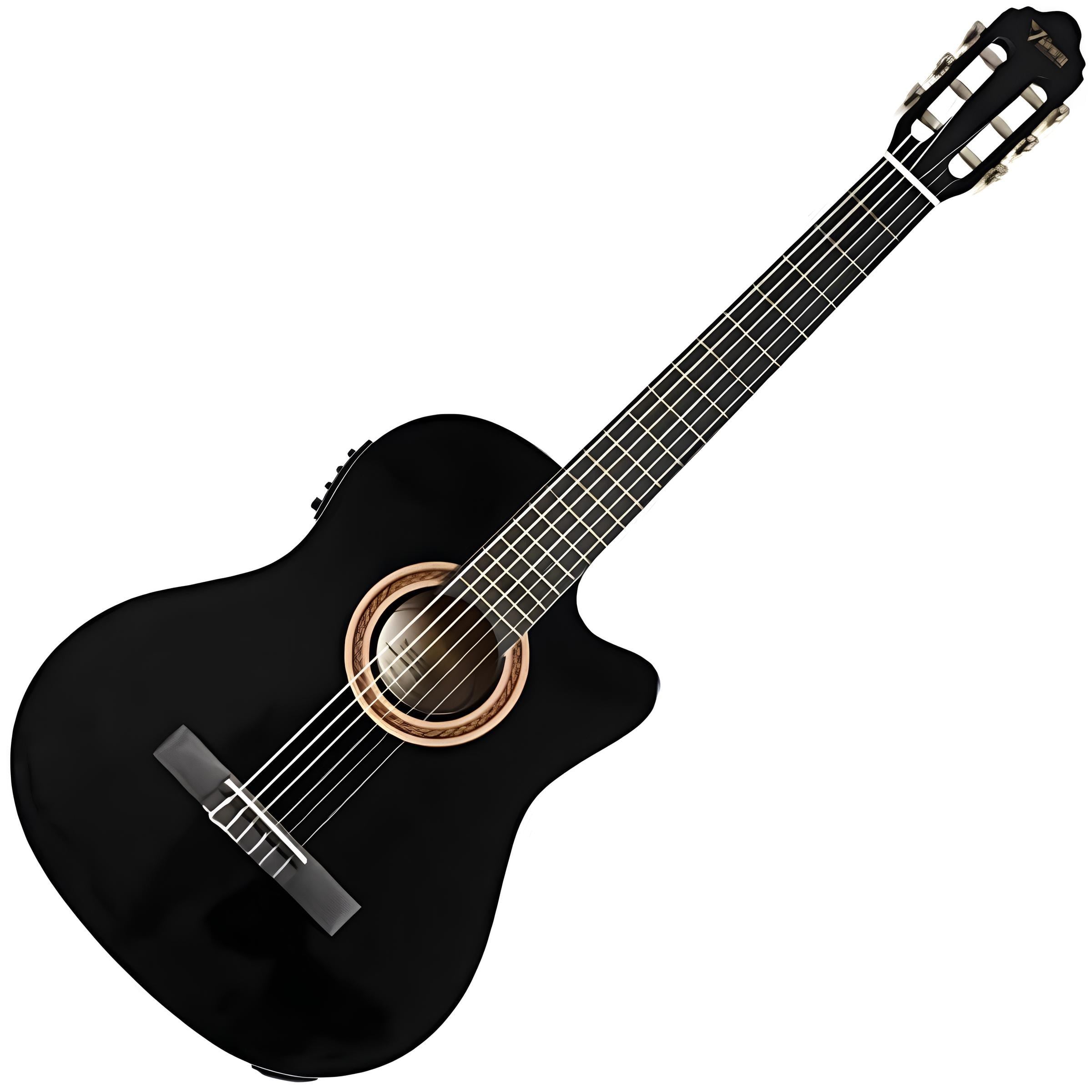 Valencia VC104TCVTBK 4/4 Elektro Klasik Gitar Siyah Sap Çelikli