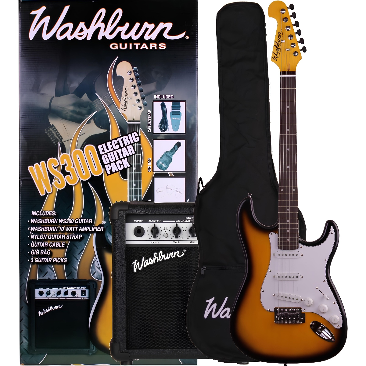 Washburn WS300TSPACK Elektro Gitar Paketi