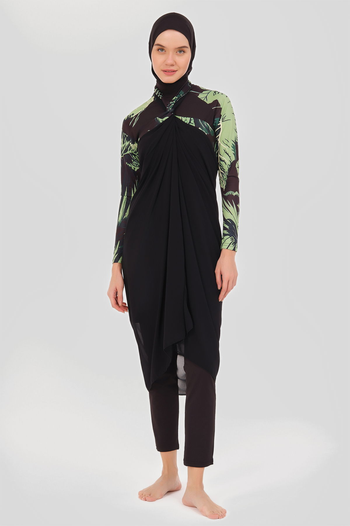 Alfasa 24624 REGLAN KOL DİK YAKA TESETTÜR MAYO