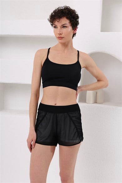 BİKİNİADASEALapieno 264299 BEYAZ ŞORTLU FİLE DETAYLI SPORCU TAKIM