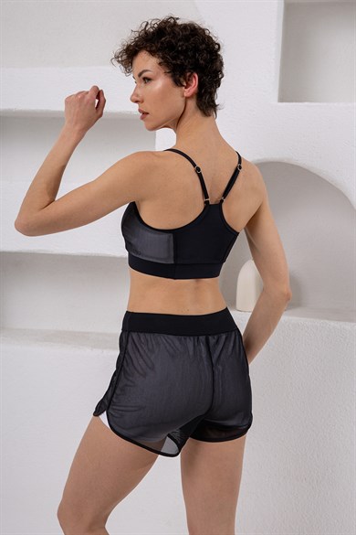 Lapieno 264299 BEYAZ ŞORTLU FİLE DETAYLI SPORCU TAKIM