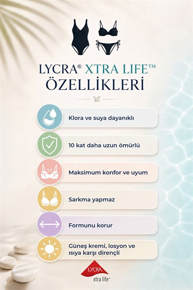Kom LINJE ÇİZGİ DESEN ÜÇGEN BİKİNİ